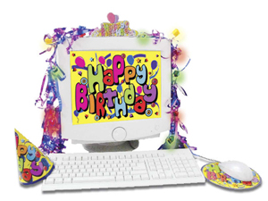 USB-powered birthday computer decoration kit