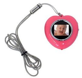 Heart Shaped Digital Picture Frame Necklace